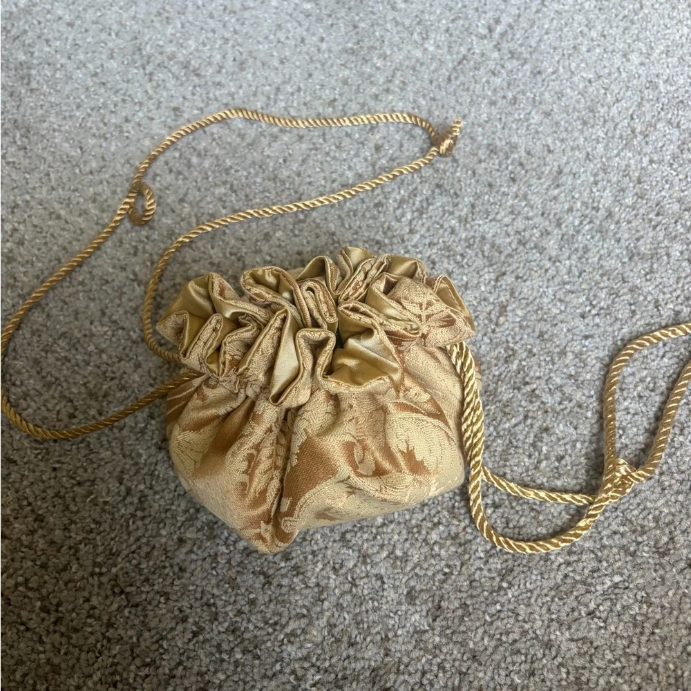 Gold Drawstring Travel Jewlery Case